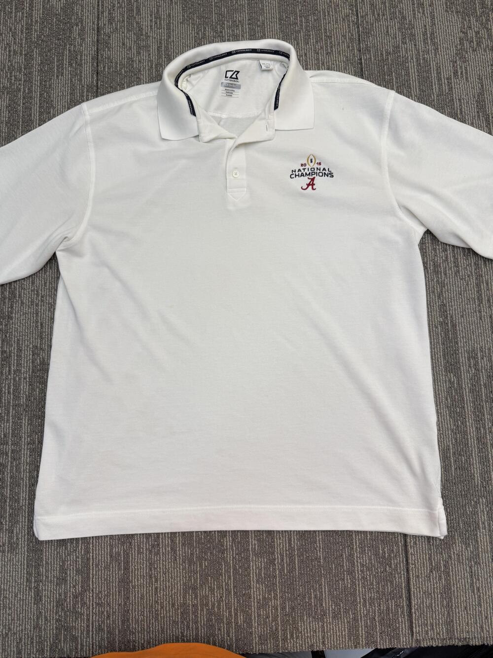 Alabama Crimson Tide Shirt Polo Mens 2XL NCAA Football 2015 Champions Cutter